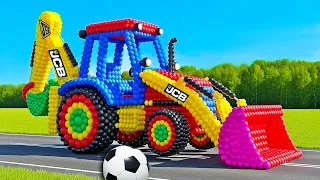 The mascot vibrato assistant JCB placed on the football field is popular, co-produced, and creative