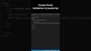 Simple Email Validation in JavaScript - JavaScript Tutorial For Beginners 2022