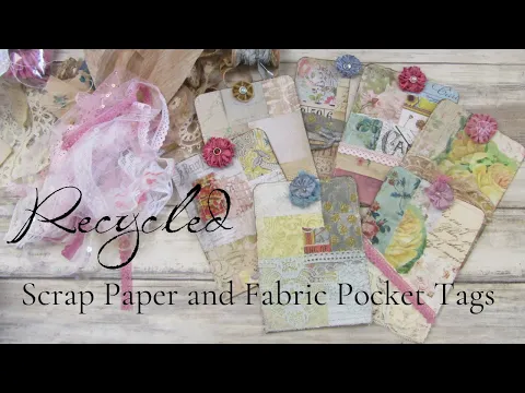 Download MP3 Recycled Scrap Paper and Fabric Pocket Tags