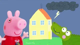 peppa pig game crocodile hiding in kids cereal with toy friends