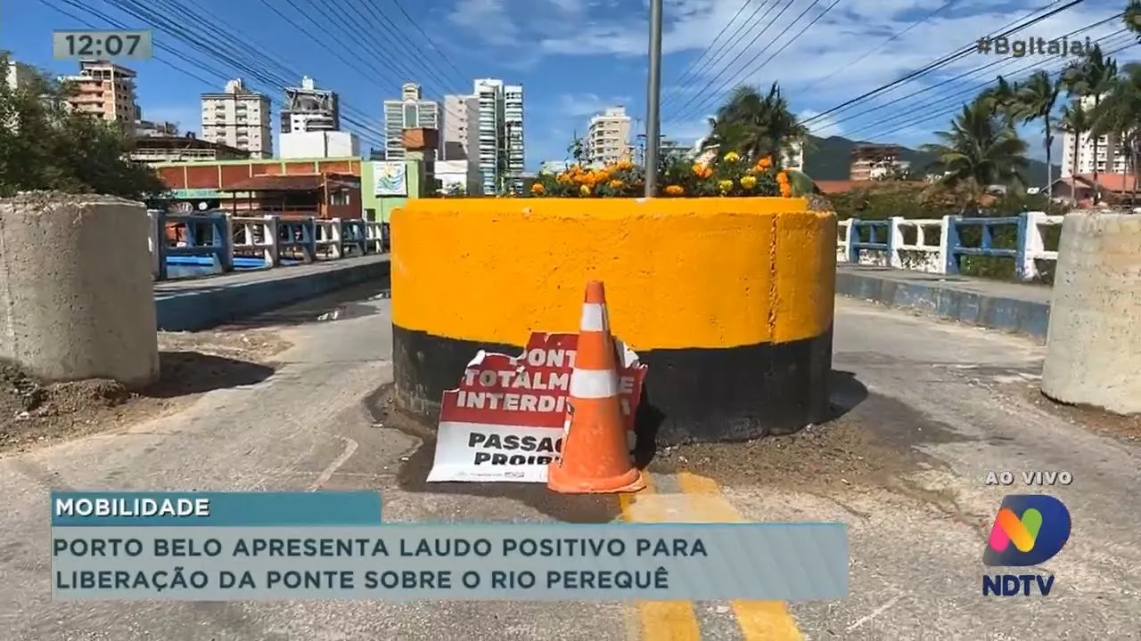 Porto Belo apresenta laudo positivo para liberação da ponte sobre rio Perequê
