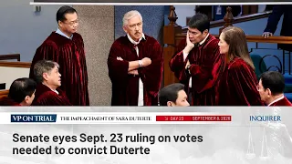 Senate eyes Sept. 23 ruling on votes needed to convict Duterte