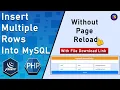 How to Insert Multiple Rows Data using jQuery and PHP Page Without Reload