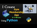 Download Lagu Python Project for Beginners | Gym Membership Management System | Python Mini Project #python