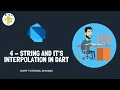 Strings Literals and String Interpolation In Dart Basic To Advance Dart Tutorial In Hindi