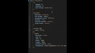 Torch light animation using html and css