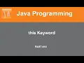 Part this Keyword this with class instance variable this with class constructor In Hindi