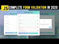 Complete JavaScript Form Validation in Hindi in 2020 Registration Login Logout Forms