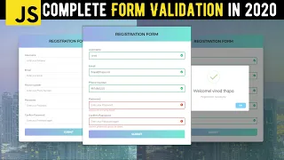 Complete JavaScript Form Validation in Hindi in 2020 Registration Login Logout Forms