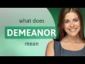 Demeanor what is DEMEANOR definition