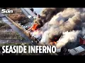 Lagu Massive fire erupts at UK harbour as several lorries go up in flames