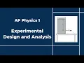 New AP Physics 1 FRQ Type Experimental Design and Analysis