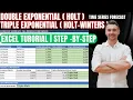 Double Exponential Smoothing Triple Exponential Smoothing Holt Holt-Winters Excel Tutorial