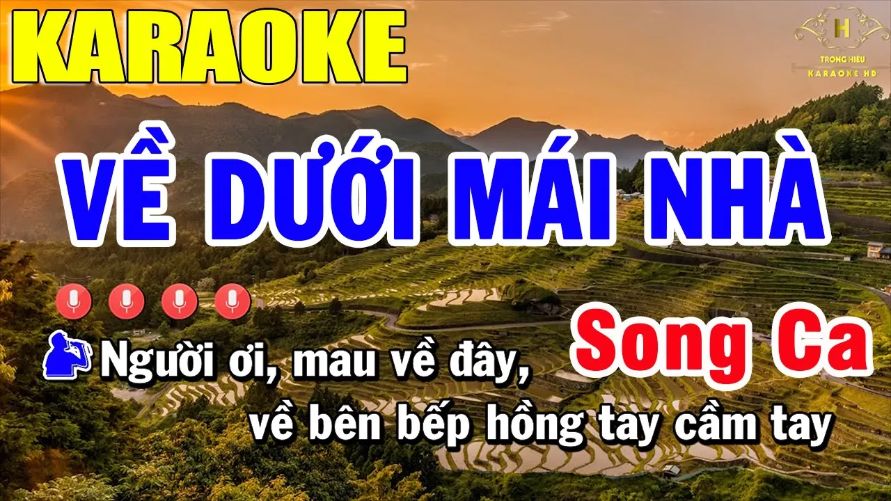 Về Dưới Mái Nhà Karaoke  Song Ca Nhạc Sống | Trọng Hiếu