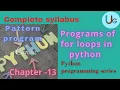 for loop programs of python in hindi pattern programming in python Standard Python Programs