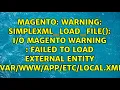 Warning simplexml - load
