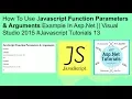 How to use javascript function parameters in asp net visualstudio 2015 tutorials 13