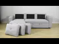 90 Reversible Pull out Sleeper L-Shaped Sectional Storage Sofa Bed Corner sofa-bed with Storage
