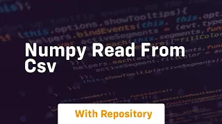 numpy read from csv