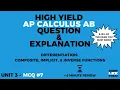 AP Calc AB Unit 3 - MCQ