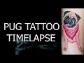 pug tattoo time lapse