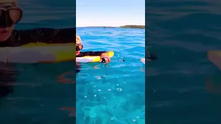 But if a sketchy moment… risk vs return huh? #sailingfamily #surf #kids