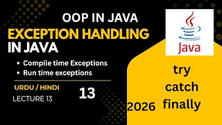 Exception Handling in Java Try Catch Finally Explained Java OOP Lecture 13