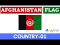 Afghanistan flag drawing using python