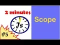 Javascript for beginners in 2 minutes - Scope