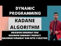 6 a Kadane Algorithm Maximum subarray sum