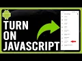 How To On JavaScript On Android How To Activate JavaScript On Your Android