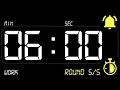 INTERVAL 6x2 Timer 6 Minutes WORK 2 Minutes REST BEEP - Countdown with Alarm