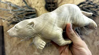 I Carved A Polar Bear Touched By The SUN!