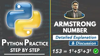 Python Program to Check Armstrong Number Python Exercise with explanation Python in Hindi