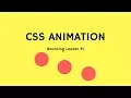 CSS Animation - Bouncing Loader Speed Coding