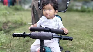 pure joy in sand little boys happy moments playing with his masi fun time 