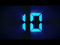 10 Second Timer Countdown digital blue No Copyright