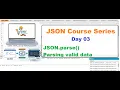 Day 3 JSON parse Explained with Valid Data Types JSON Tutorial