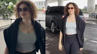 Sanya Malhotra Spotted At Airport