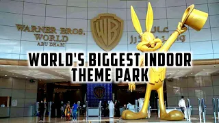 4K WARNER BROS WORLD ABU DHABI Full Rides Attractions Theme Park Tour 