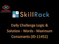 skillrack daily challenge logic and solution - words