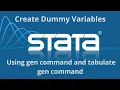 create dummy variables using stata with gen command and tabulate gen command