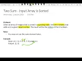 Two Sum Sorted Input Array - Acing the Facebook Coding Interview JDTechTips