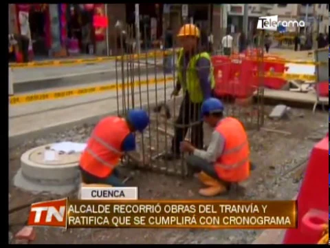 Alcalde recorrió obras del tranvía y ratifica que se cumplirá con cronograma