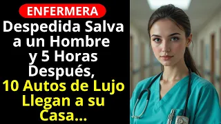 Enfermera Despedida Salva a un Hombre y 5 Horas Después, 10 Autos de Lujo Llegan a su Casa.
