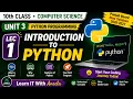Introduction to Python Programming Class 10 CS Unit 3 Lec 1 Punjab Board 2026-27