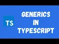 47 Generics in TypeScript Built-in Generics available in the TypeScript
