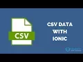 How to Parse Visualise and Export CSV Data with Ionic