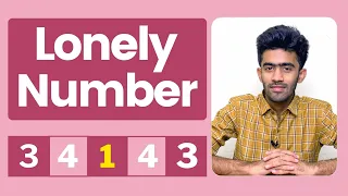 Lonely Integer using Unordered Map HackerRank Tamil code io
