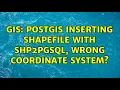 GIS PostGIS inserting shapefile with shp2pgsql wrong coordinate system